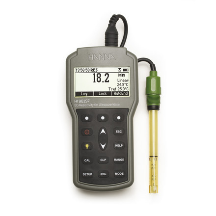 Conducti-/résistivimètre professionnel étanche pour eau ultrapure